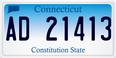 CT license plate AD21413
