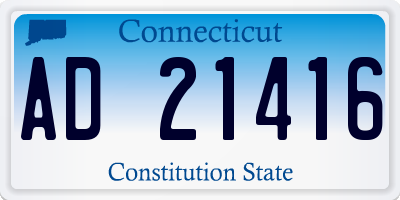 CT license plate AD21416