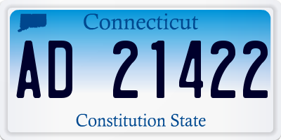 CT license plate AD21422