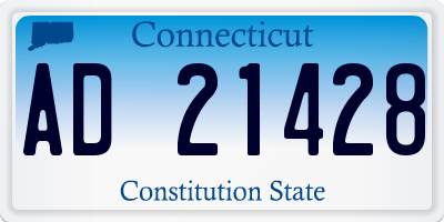 CT license plate AD21428