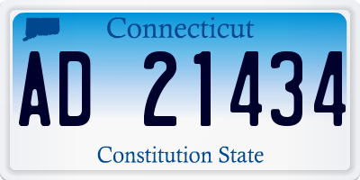 CT license plate AD21434