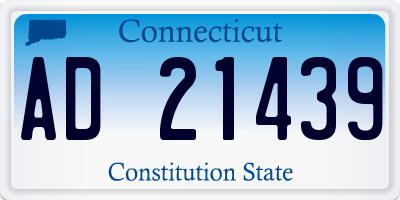 CT license plate AD21439
