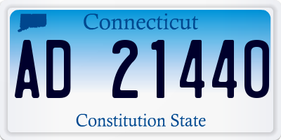 CT license plate AD21440