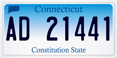 CT license plate AD21441