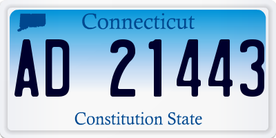 CT license plate AD21443