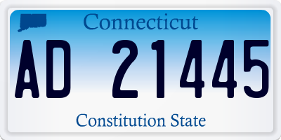 CT license plate AD21445