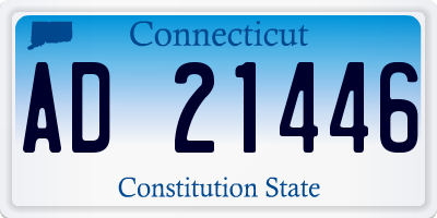 CT license plate AD21446