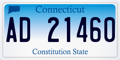 CT license plate AD21460