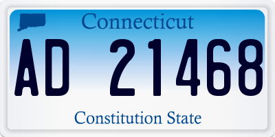 CT license plate AD21468