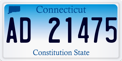 CT license plate AD21475