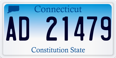 CT license plate AD21479