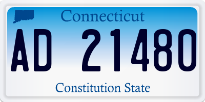 CT license plate AD21480