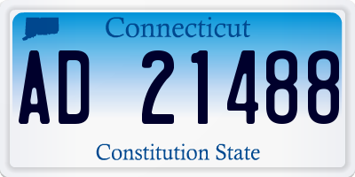 CT license plate AD21488
