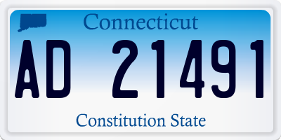 CT license plate AD21491