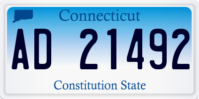 CT license plate AD21492