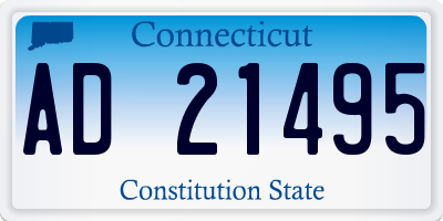 CT license plate AD21495