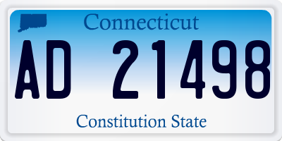 CT license plate AD21498