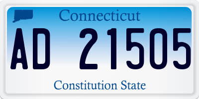 CT license plate AD21505