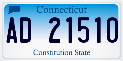 CT license plate AD21510
