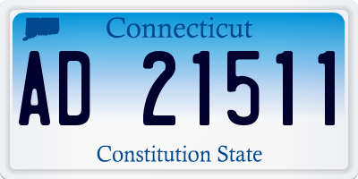 CT license plate AD21511