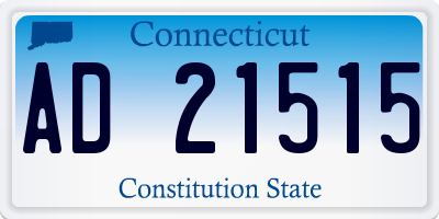 CT license plate AD21515