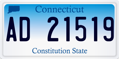 CT license plate AD21519