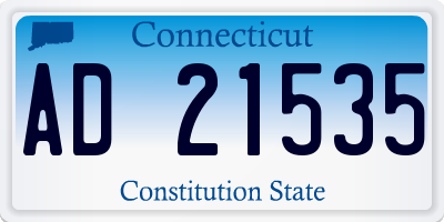 CT license plate AD21535