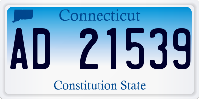 CT license plate AD21539