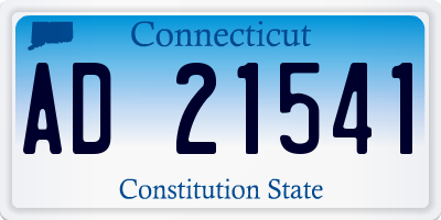 CT license plate AD21541