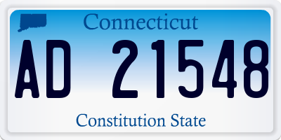 CT license plate AD21548
