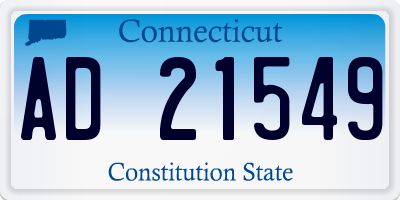 CT license plate AD21549