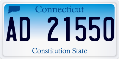 CT license plate AD21550