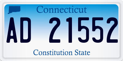 CT license plate AD21552