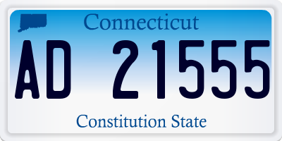CT license plate AD21555
