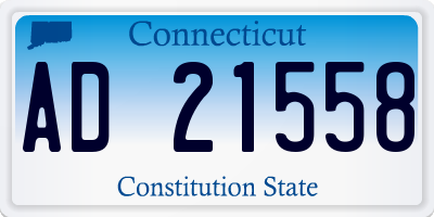 CT license plate AD21558