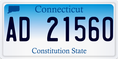CT license plate AD21560