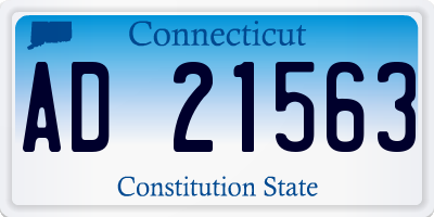 CT license plate AD21563