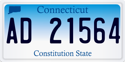CT license plate AD21564