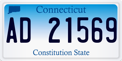 CT license plate AD21569