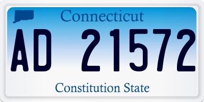 CT license plate AD21572