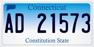 CT license plate AD21573