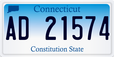 CT license plate AD21574