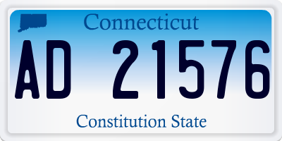 CT license plate AD21576