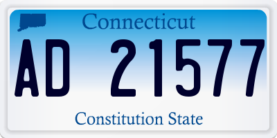 CT license plate AD21577