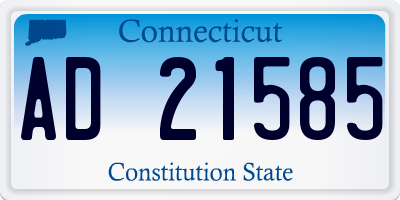 CT license plate AD21585
