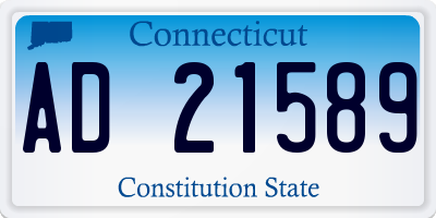 CT license plate AD21589