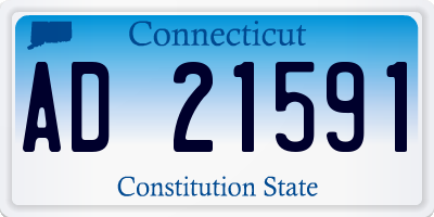 CT license plate AD21591