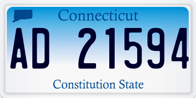 CT license plate AD21594