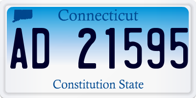 CT license plate AD21595