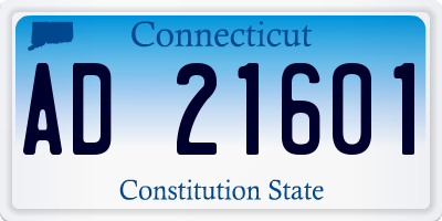 CT license plate AD21601